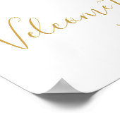 Modernes Rustikales Goldkranz-Hochzeitsmonogramm W Poster (Ecke)