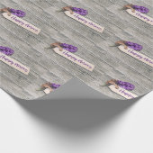 Modernes Rustikales Happy Noroz Hyacinth Geschenkpapier (Ecke)