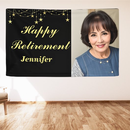 Modernes Rustikales Happy Retirement Individuelle  Banner