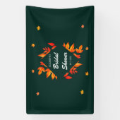 Modernes Rustikales Herbstleaves-Brautparty Banner (Vertikal)