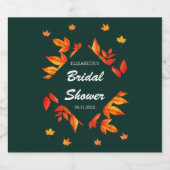 Modernes Rustikales Herbstleaves-Brautparty Bierflaschenetikett (Einzelnes Label)