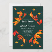 Modernes Rustikales Herbstleaves-Brautparty Einladung (Vorderseite)