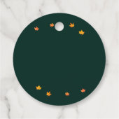 Modernes Rustikales Herbstleaves-Brautparty Geschenkanhänger (Rückseite)