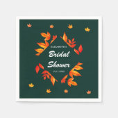 Modernes Rustikales Herbstleaves-Brautparty Serviette (Vorderseite)