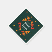 Modernes Rustikales Herbstleaves-Brautparty Serviette (Ecke)