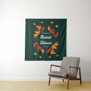 Modernes Rustikales Herbstleaves-Brautparty Wandteppich