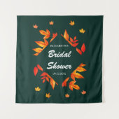 Modernes Rustikales Herbstleaves-Brautparty Wandteppich (Vorderseite)