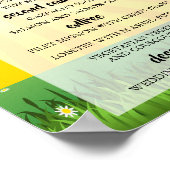 Modernes Rustikales Hochzeitsmenü Poster (Ecke)