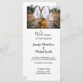 Modernes, rustikales Hochzeitsprogramm für Fotos Programm (Vorne/Hinten)