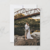 Modernes Rustikales Hochzeitsstil Foto Vielen Dank Dankeskarte (Rückseite)