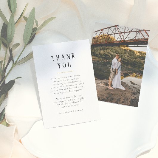 Modernes Rustikales Hochzeitsstil Foto Vielen Dank Dankeskarte