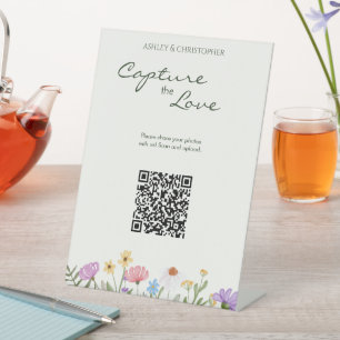 Modernes Rustikales Hochzeitsszitz-Foto für Wildbl Sockelschild