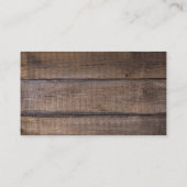 Modernes rustikales Holz Beruflich nach Maß Visitenkarte (Rückseite)