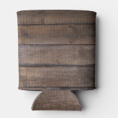 Modernes rustikales Holz die Nacht vor der Hochzei Dosenkühler (Rückseite)