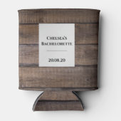 Modernes rustikales Holz Personalisiertes Party kü Dosenkühler (Vorderseite)