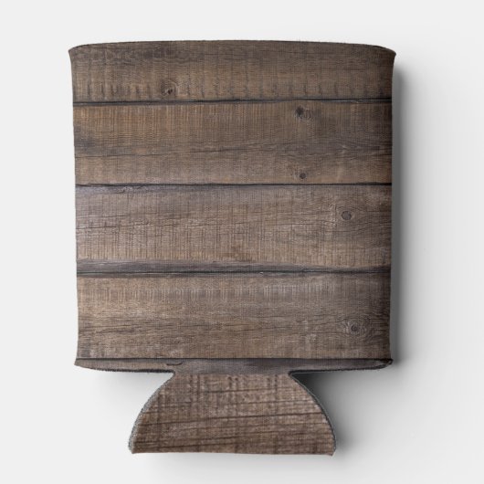 Modernes rustikales Holz Personalisiertes Party kü Dosenkühler (Rückseite)