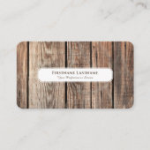 Modernes rustikales Holzdesign elegant weiß Visitenkarte (Vorderseite)