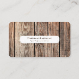 Modernes rustikales Holzdesign elegant weiß Visitenkarte