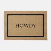 Modernes Rustikales Howdy Fußmatte (Vorderseite)