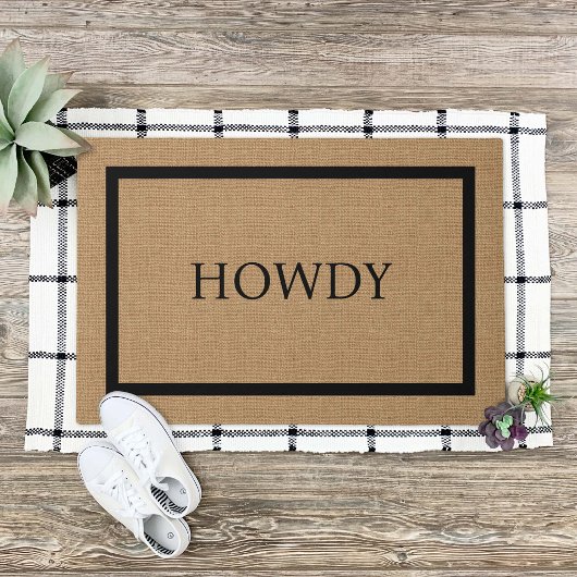 Modernes Rustikales Howdy Fußmatte