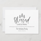 Modernes rustikales Kleinbauernhaus, gesegnet Weih Feiertagskarte (Vorderseite)