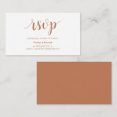 Modernes Rustikales, kopfisches Script, online UAW Begleitkarte (Vorne/Hinten)