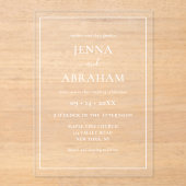 Modernes Rustikales Minimal Acryleinladungen (Vorderseite)