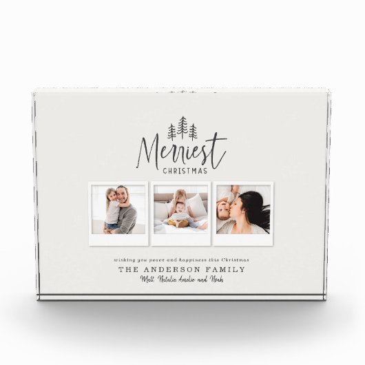 modernes rustikales Multi-Foto Fotoblock (Vorderseite)