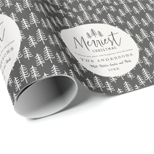 modernes rustikales Multi-Foto Geschenkpapier (Rolleneckpunkt)