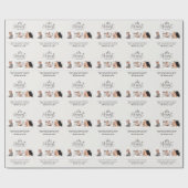 modernes rustikales Multi-Foto Geschenkpapier (Flach)