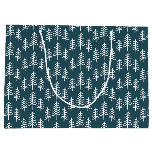 modernes rustikales Multi-Foto Große Geschenktüte (Rückseite)