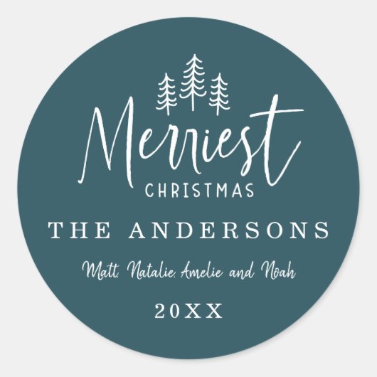 modernes rustikales Multi-Foto Runder Aufkleber (Vorderseite)