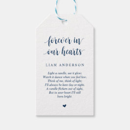 Modernes Rustikales Navy Blau, BeerdigungsGedenkdi Geschenkanhänger