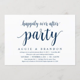 Modernes rustikales Niedliches Navy Blue, Hochzeit Einladung