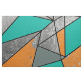 Modernes rustikales orange aquamarines graues stoff (Fat Quarter (45,7 x 55,9 cm))