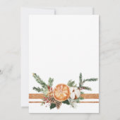 Modernes Rustikales Orange Citrus Weihnachtsgebäck Einladung (Rückseite)