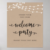 Modernes rustikales Party Poster (Vorne)