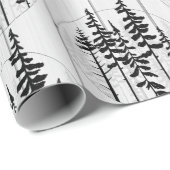 Modernes Rustikales Pinienhain Geschenkpapier (Rolleneckpunkt)