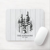 Modernes Rustikales Pinienhain Mousepad (Mit Mouse)