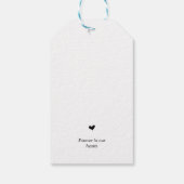 Modernes rustikales Schwarz, Beerdigungsdienst Geschenkanhänger (Rückseite)