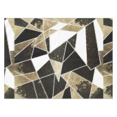 Modernes rustikales Schwarz-weißes und Imitat-Gold Tischdecke (Vorderseite (Horizontal))