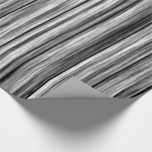 Modernes rustikales schwarzes graues hölzernes geschenkpapier (Ecke)