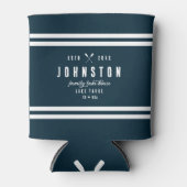 Modernes Rustikales Seehaus | Navy White Dosenkühler (Vorderseite)