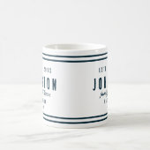 Modernes Rustikales Seehaus | Navy White Kaffeetasse (Mittel)