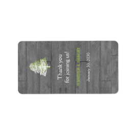 Modernes Rustikales Stallholz-Hochzeitsplatz Adressaufkleber