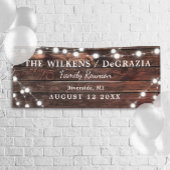 Modernes Rustikales String Lights Woodfamilie Wied Banner