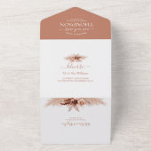 Modernes Rustikales Terracotta Foto QR Code Weddin All In One Einladung (Außenbereich)