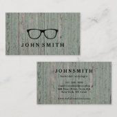 Modernes, rustikales und raffiniertes Brillenlogo  Visitenkarte (Vorne/Hinten)