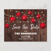 Modernes rustikales Weihnachtsgebäck Save the Date Ankündigungspostkarte (Vorderseite)