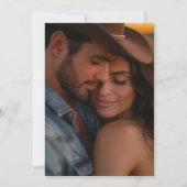 Modernes Rustikales Western Foto Save the Date (Rückseite)